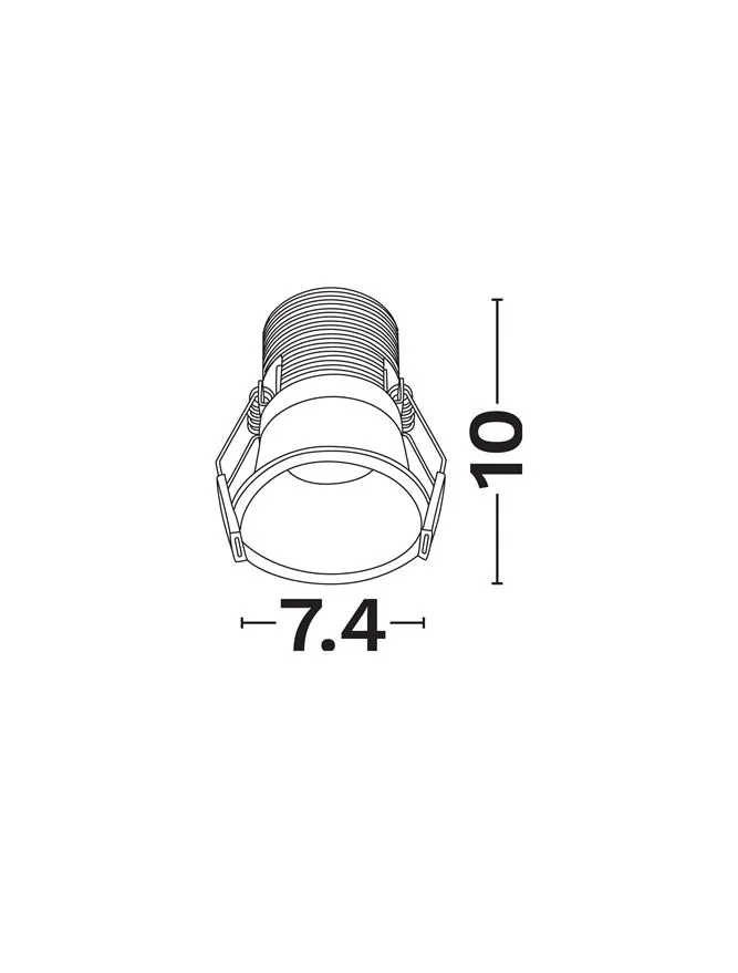 Spot Glyce LED 20 W, 220-240 V, 1079 lm, 3000K, IP20, UGR <19, CRI ≥90, aluminiu