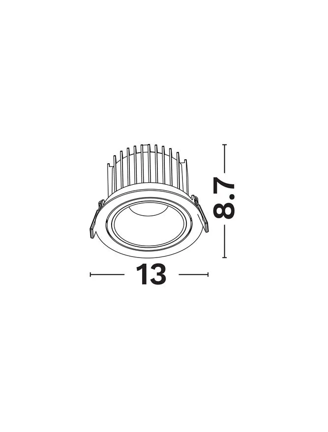 Spot Vulcan LED 30 W, 220-240 V, 2297 lm, 2700K, IP20, UGR <19, CRI ≥90, aluminiu