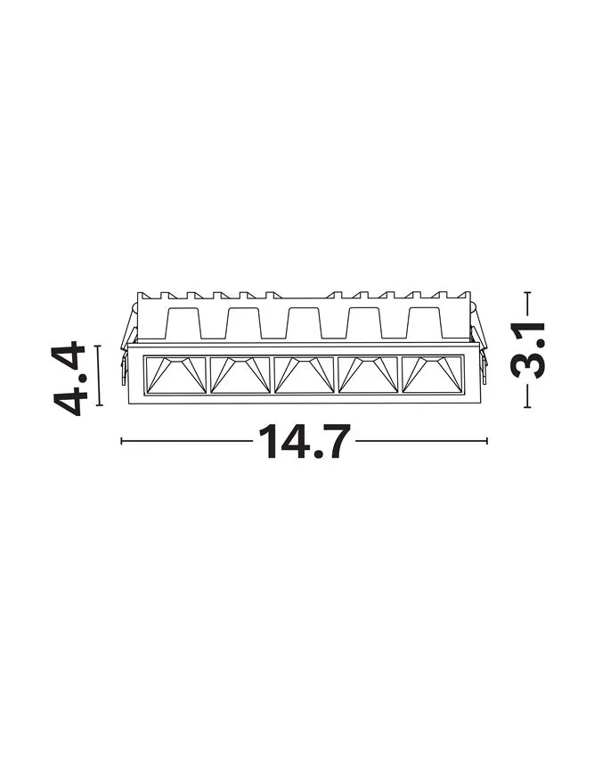 Spot Area LED 10 W, 220-240 V, 669 lm, 3000K, IP20, UGR <19, CRI ≥80, aluminiu