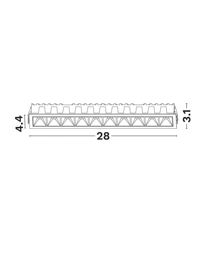 Spot Area LED 20 W, 220-240 V, 1334 lm, 3000K, IP20, UGR <19, CRI ≥80, aluminiu