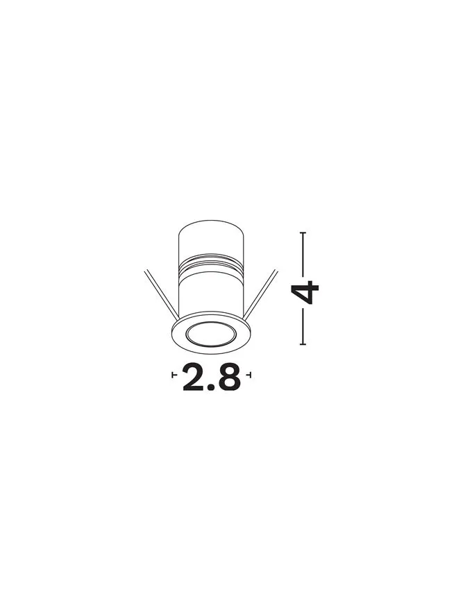 Spot Lucy LED 3 W, 220-240 V, 186 lm, 3000K, IP20, UGR <8, CRI ≥90, aluminiu