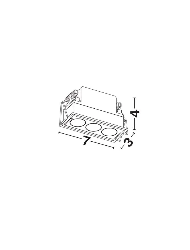 Spot Gono LED 6 W, 220-240 V, 292 lm, 3000K, IP20, UGR <19, CRI ≥90, aluminiu