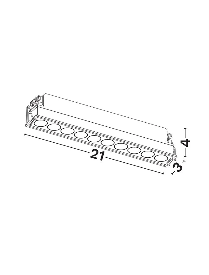 Spot Gono LED 15 W, 220-240 V, 818 lm, 3000K, IP20, UGR <19, CRI ≥90, aluminiu