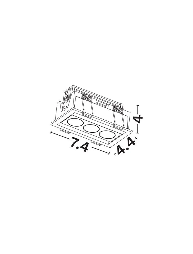 Spot Gono LED 6 W, 220-240 V, 292 lm, 3000K, IP20, UGR <19, CRI ≥90, aluminiu