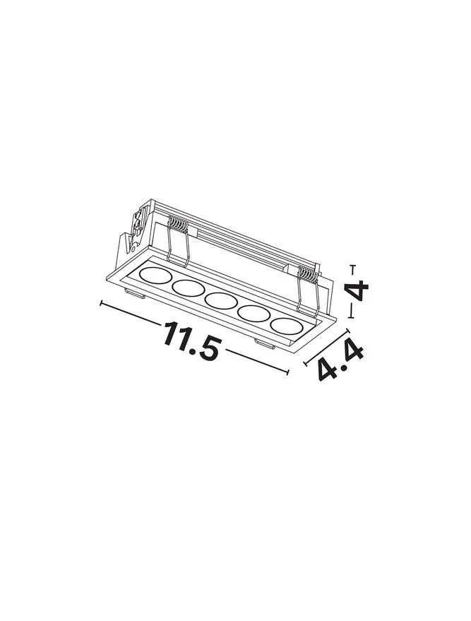 Spot Gono LED 11 W, 220-240 V, 541 lm, 3000K, IP20, UGR <19, CRI ≥90, aluminiu