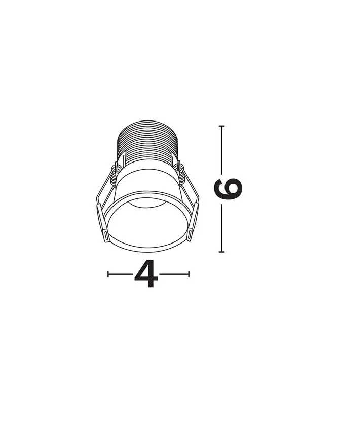 Spot Glyce LED 6 W, 220-240 V, 438 lm, 4000K, IP20, UGR <19, CRI ≥90, aluminiu