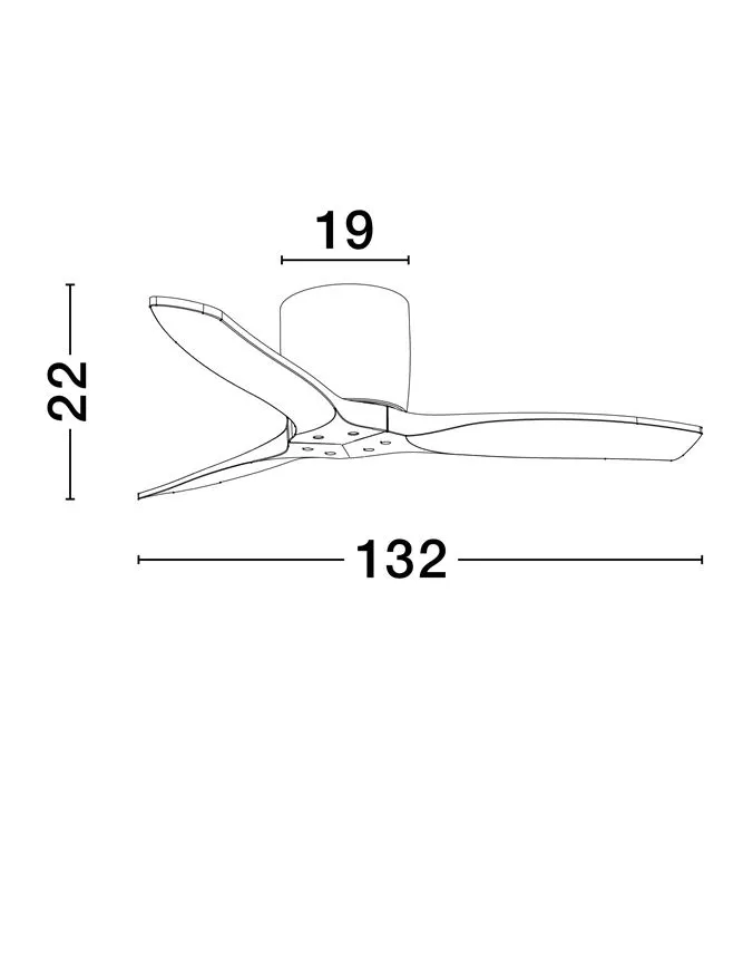Ventilator NINEMIA 40 W, 220-240 V, IP20, metal și lemn