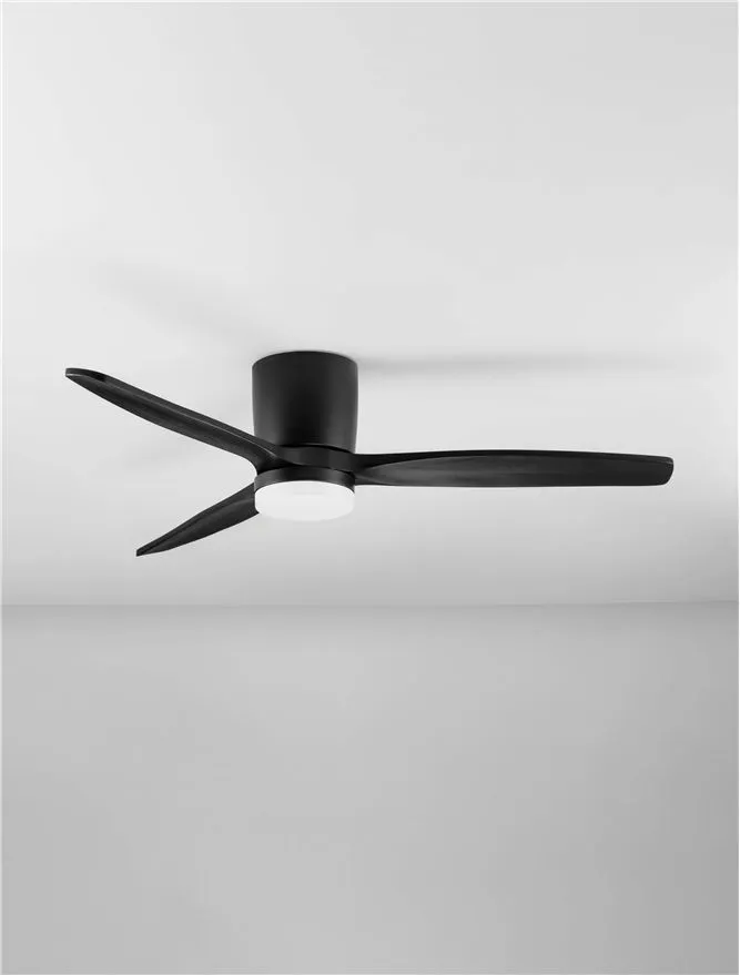 Ventilator ALOA LED 18 W, 220-240 V, 2190 lm, 3000-4000-6500K, IP20, acril, metal și lemn