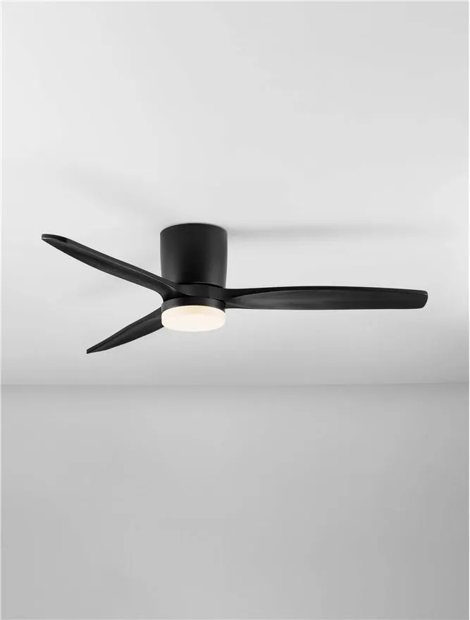 Ventilator ALOA LED 18 W, 220-240 V, 2190 lm, 3000-4000-6500K, IP20, acril, metal și lemn