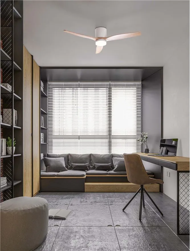Ventilator ALOA LED 18 W, 220-240 V, 2190 lm, 3000-4000-6500K, IP20, acril, metal și lemn