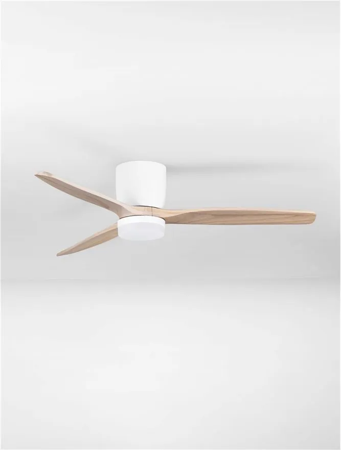 Ventilator ALOA LED 18 W, 220-240 V, 2190 lm, 3000-4000-6500K, IP20, acril, metal și lemn