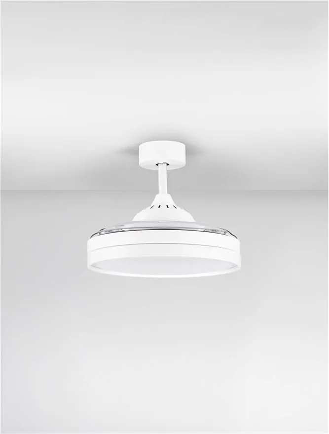 Ventilator NEVMA LED 36 W, 220-240 V, 4100 lm, 3000-4000-6500K, IP20, metal și ABS