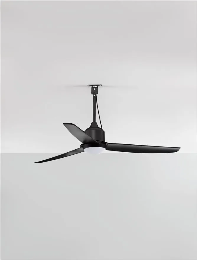 Ventilator BLOWY LED 17 W, 220-240 V, 1186 lm, 3000-4500-6000K, IP54, dimmabil cu telecomandă, metal și ABS
