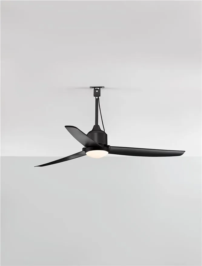 Ventilator BLOWY LED 17 W, 220-240 V, 1186 lm, 3000-4500-6000K, IP54, dimmabil cu telecomandă, metal și ABS