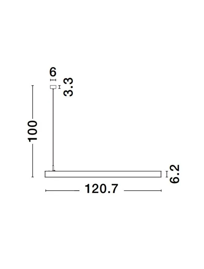 LINA 40 W, 220-240 V, 2800 lm, 3000K, IP20, UGR <8, CRI ≥90, aluminiu