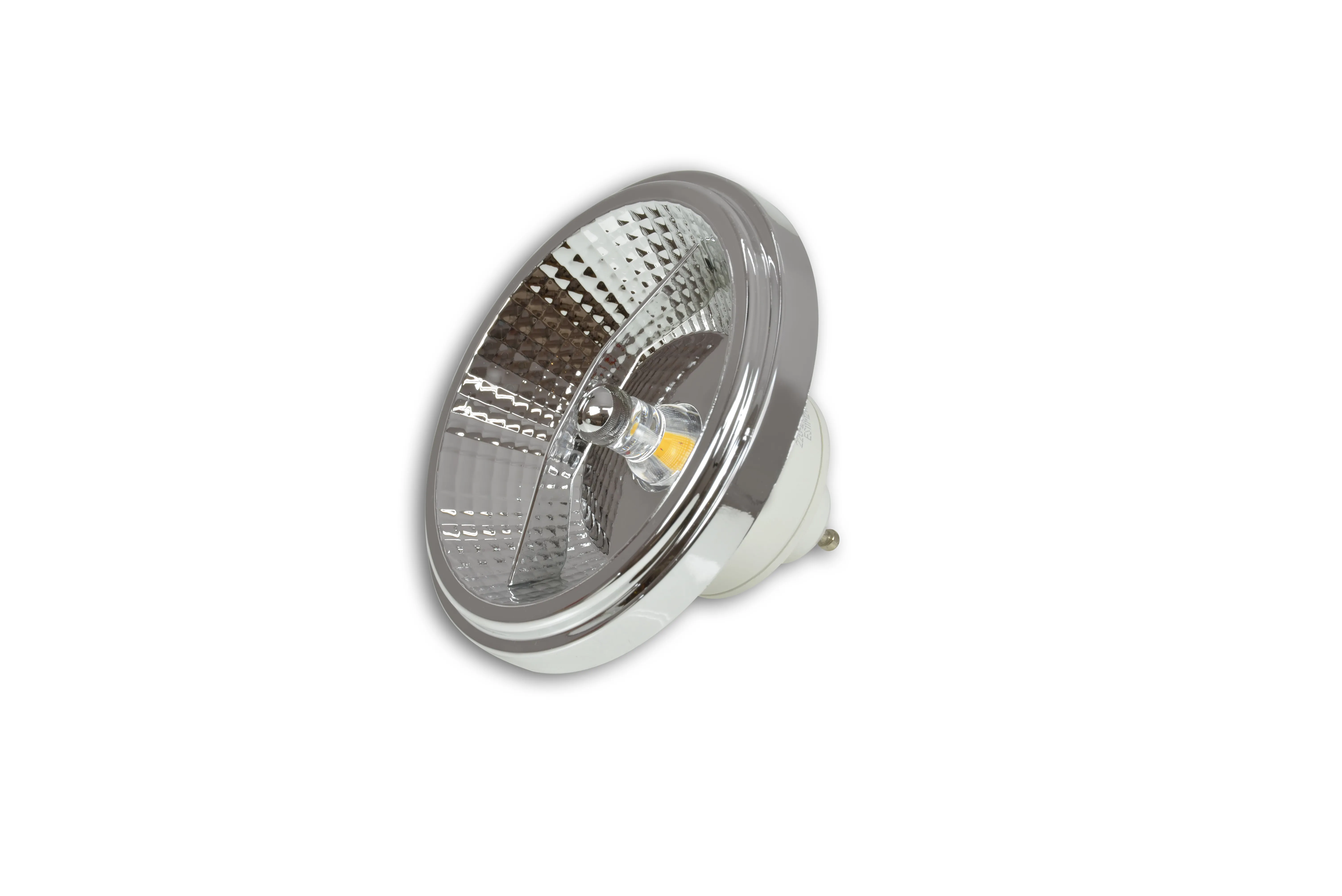Bec AZZARDO, crom, finisaj strălucitor, 12V, AR111+ G5.3, 1x12W, 430lm, 3000K, CRI ≥90, IP20