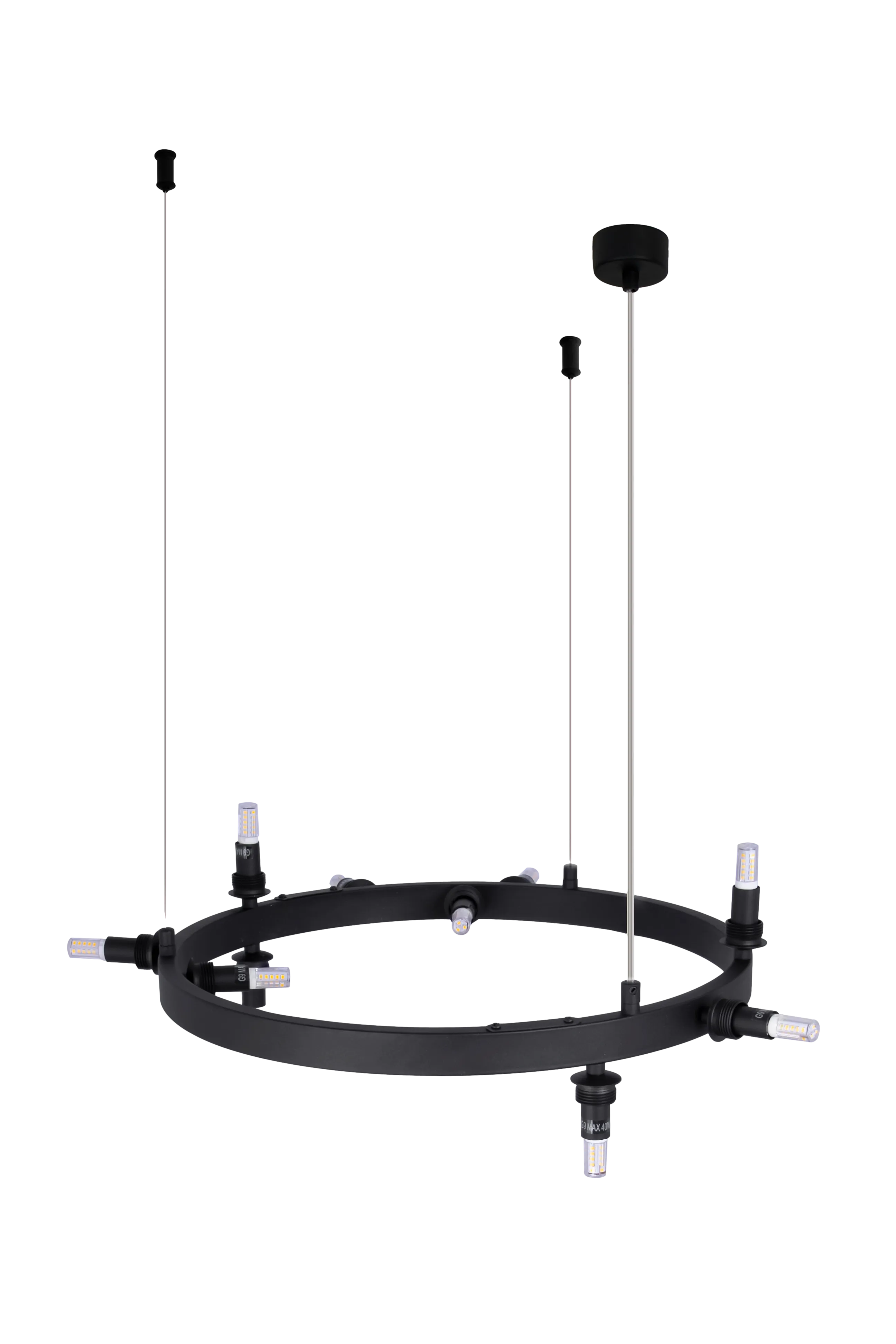 Accesoriu BUBBLES, negru, finisaj mat, 230V, G9, 10x60W / LED 6W, IP20