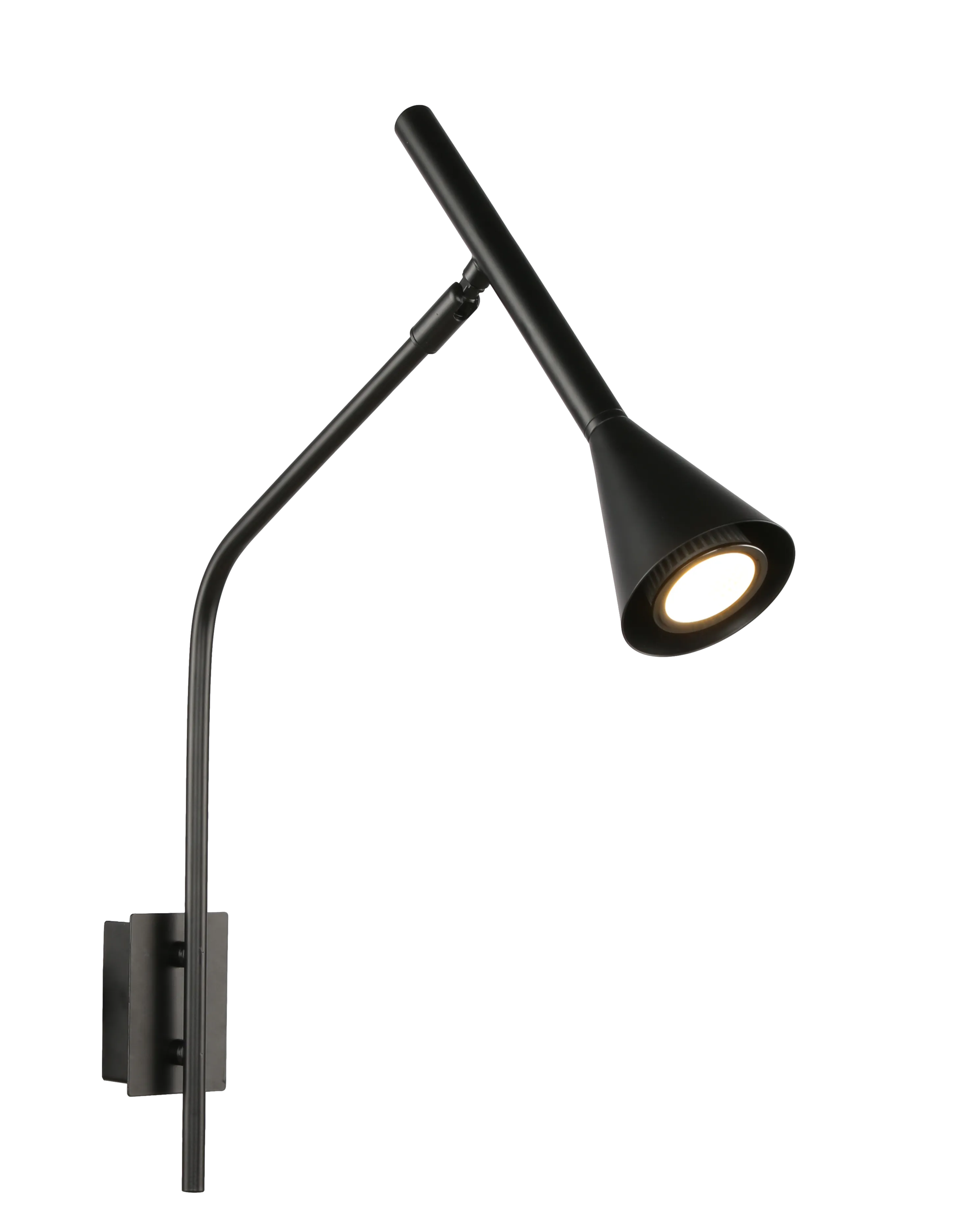 Aplică CYGNUS, negru, finisaj mat, 230V, GU10, 1x35W, IP20