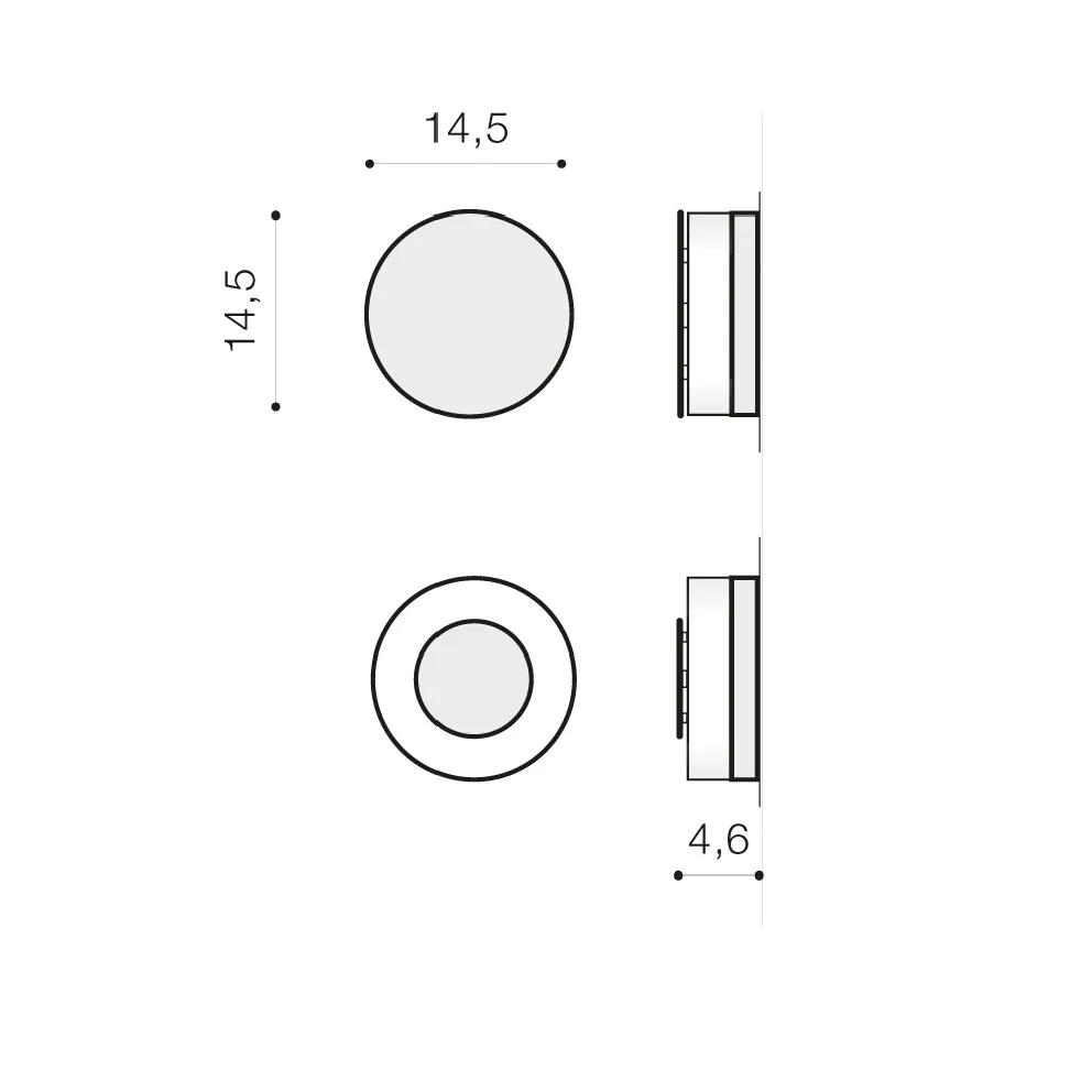 Aplică ENOK 3000K, gri închis, finisaj mat, 230V, LED, 1x10W, 486lm, 2900K, CRI ≥80, IP65 2
