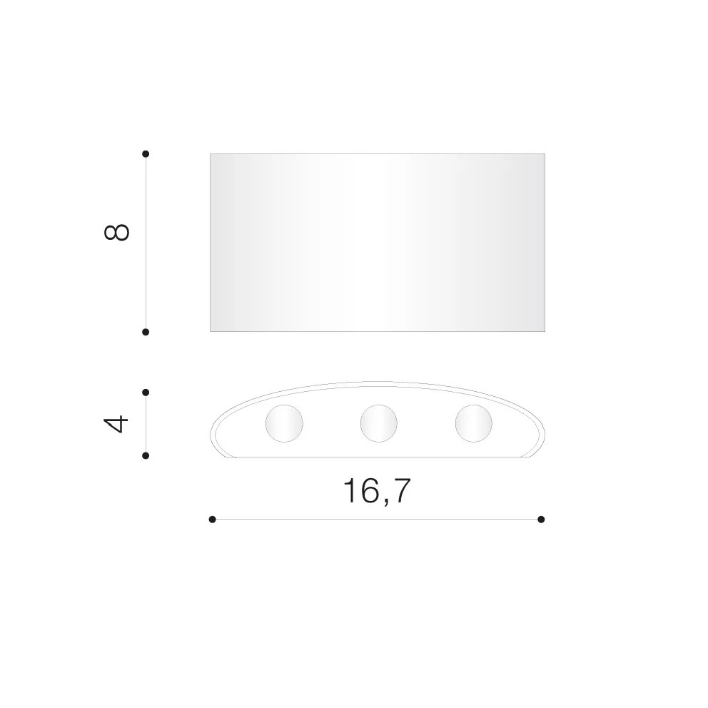 Aplică GINNA, gri închis, finisaj mat, 230V, LED, 6x6W, 508lm, 2900K, CRI ≥80, IP54 2