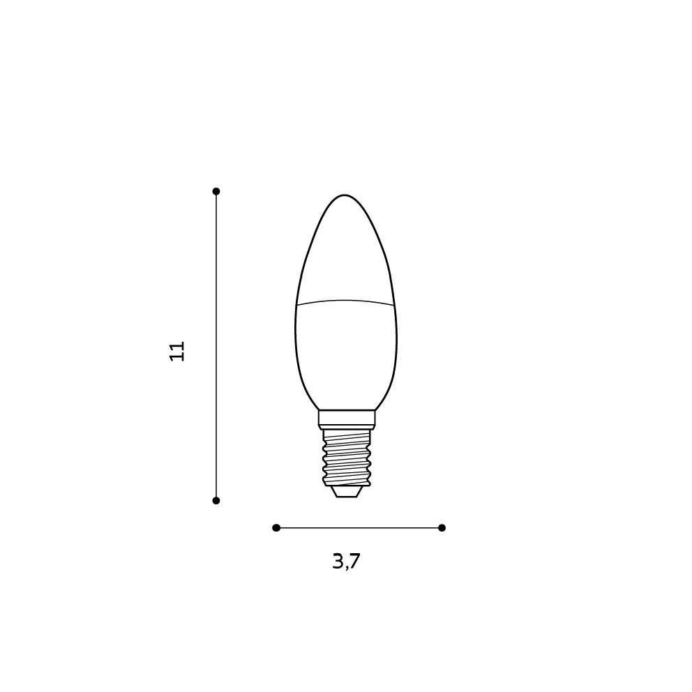Bec LED, alb, finisaj mat, 230V, E14, 1x5W, 370lm, 2700-6500K, CRI ≥80, Dimm, CCT, RGB, IP20