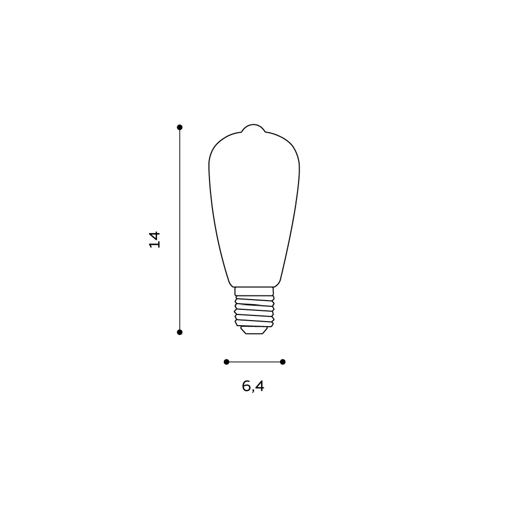 Bec LED, chihlimbar, finisaj strălucitor, 230V, E27, 1x7W, 700lm, 1800-5000K, CRI ≥80, Dimm, CCT, IP20