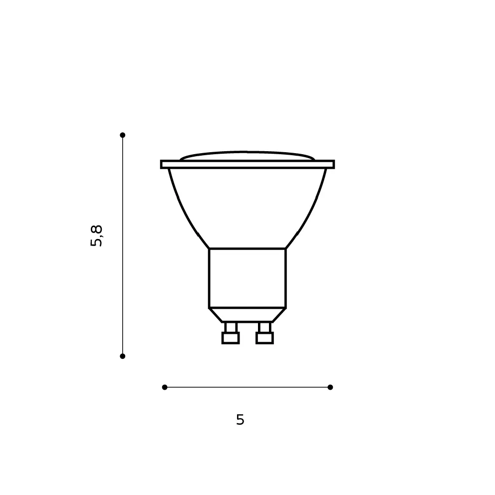 Bec LED, alb, finisaj mat, 230V, GU10, 1x5W, 340lm, 2700-6500K, CRI ≥80, Dimm, CCT, RGB, IP20