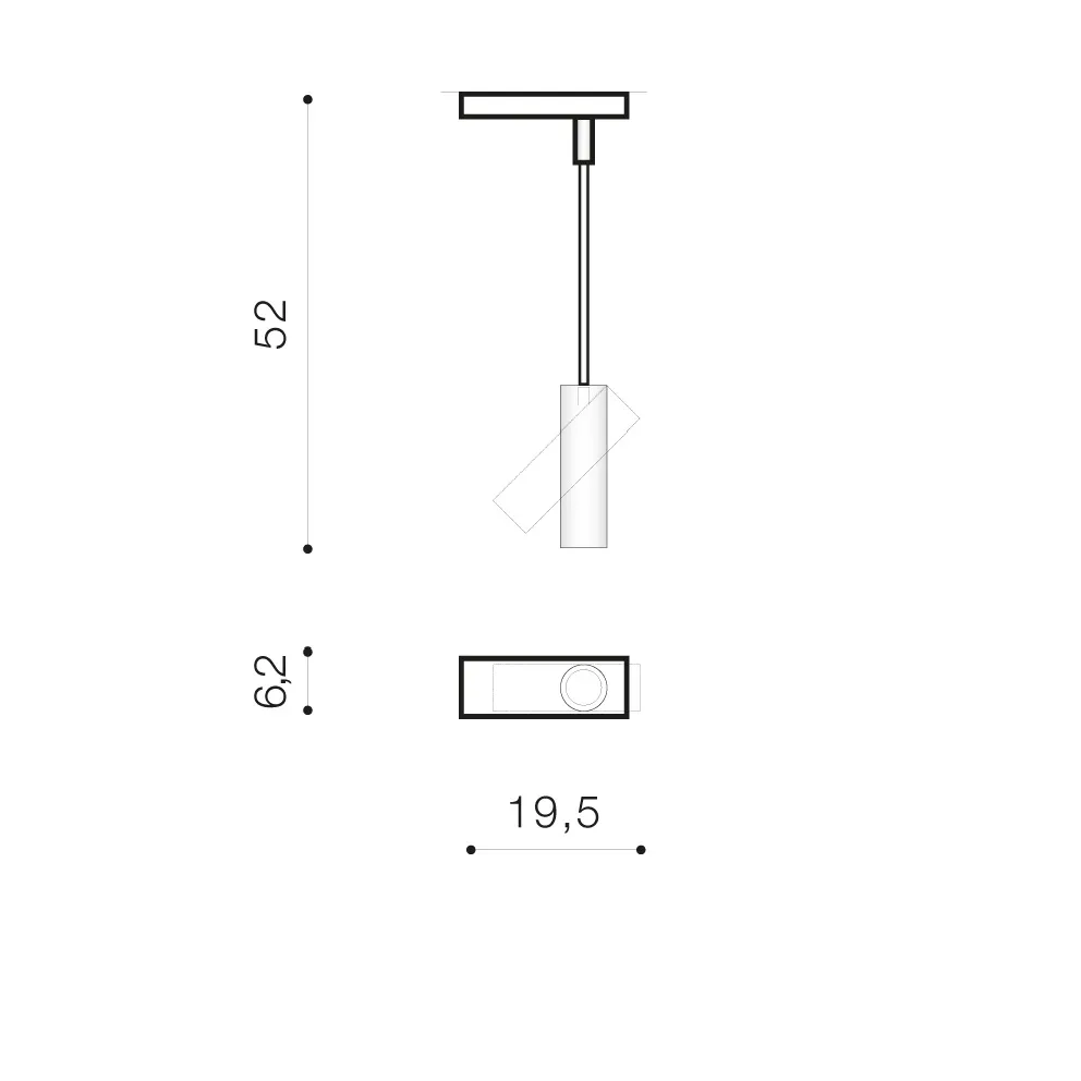 Spot aparent LENS, negru, finisaj mat, 230V, GU10, 1x40W, IP20