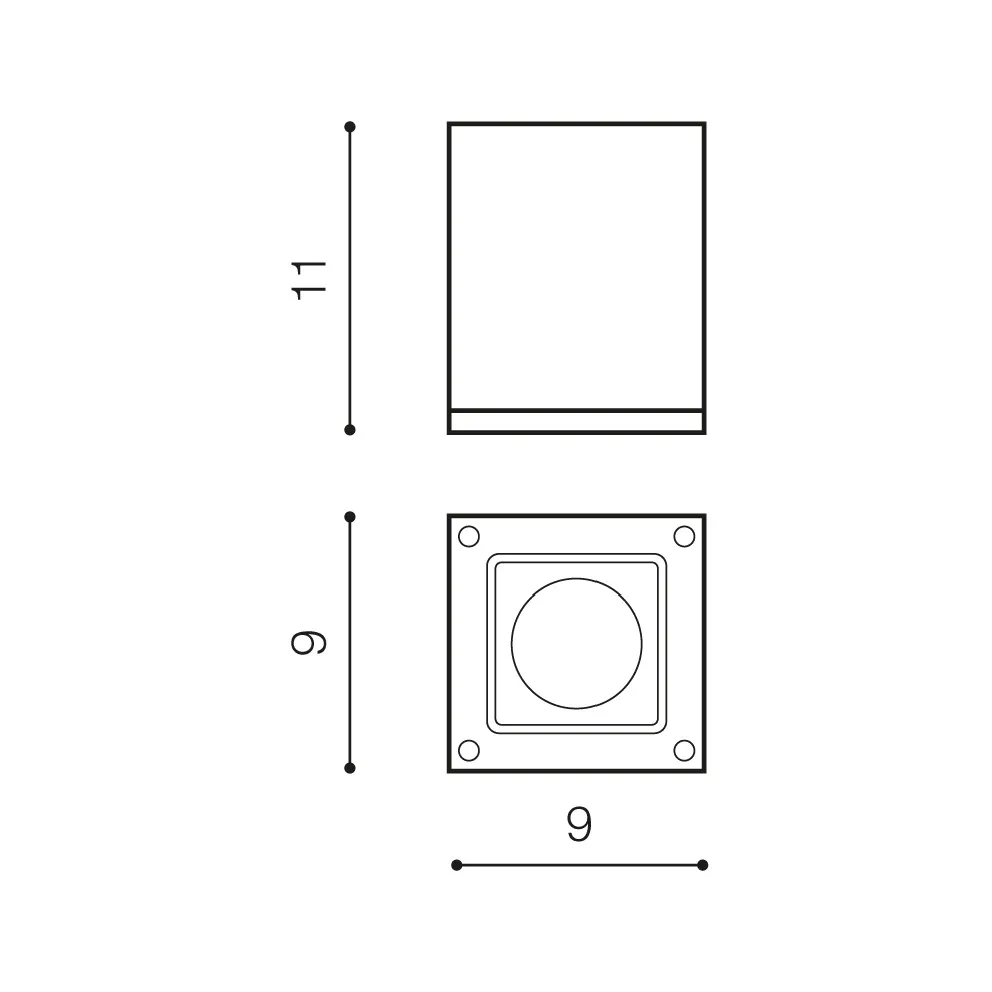 Spot aparent TONIO, alb, finisaj mat, 230V, GU10, 1x40W, IP54 2