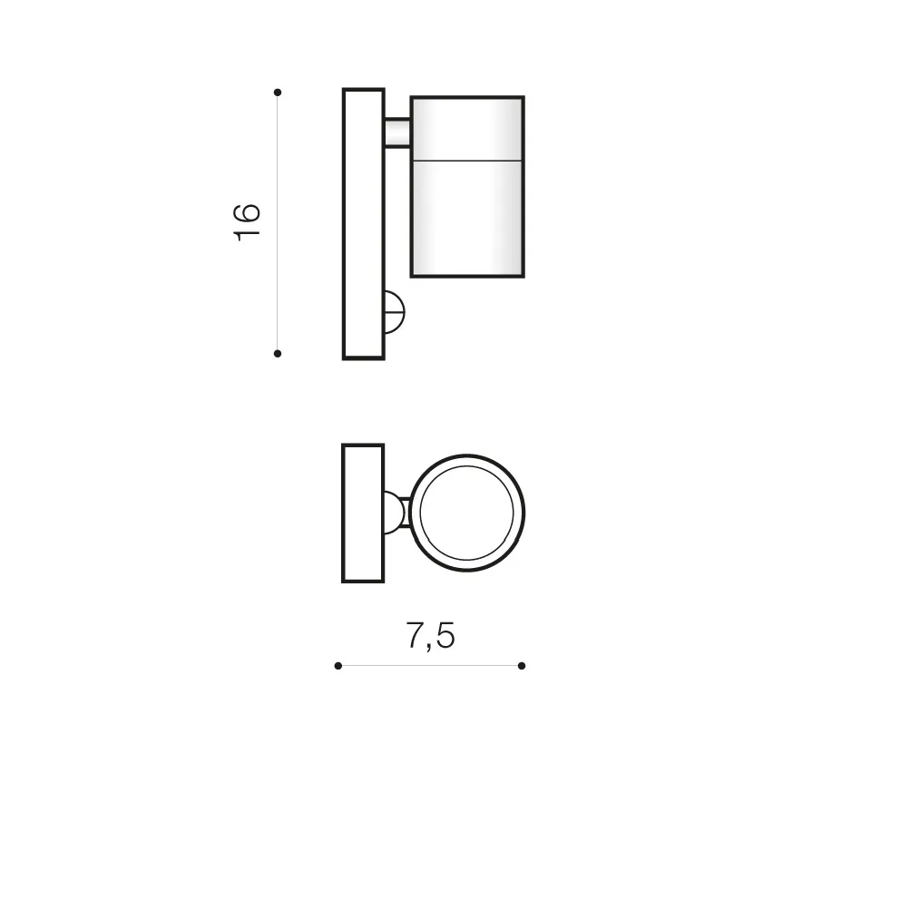 Aplică ULF, gri închis, finisaj mat, 230V, GU10, 1x35W, IP44 2