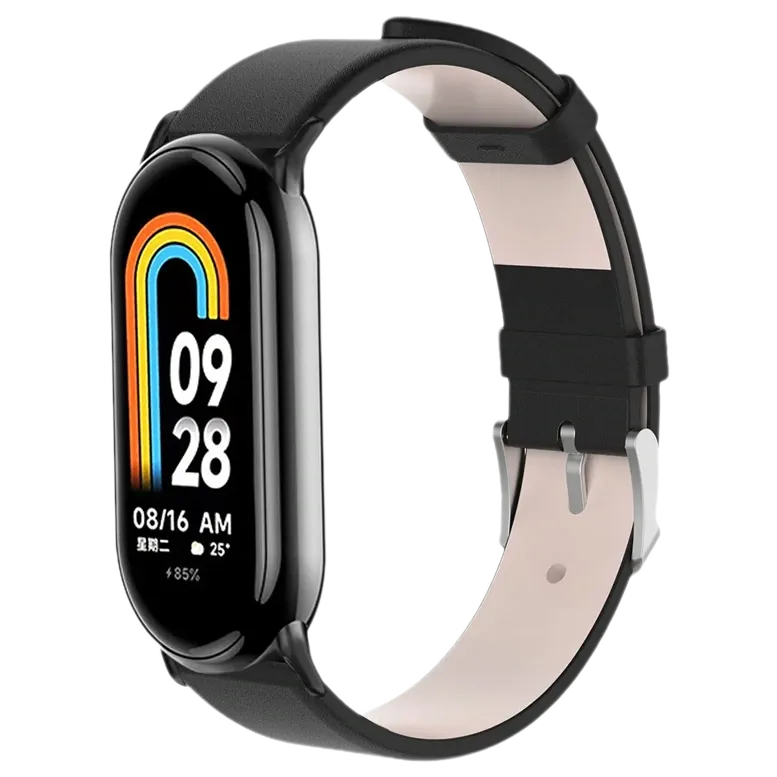 Cureluşă Xiaomi Strap Leather Smart Band 8/9 Black