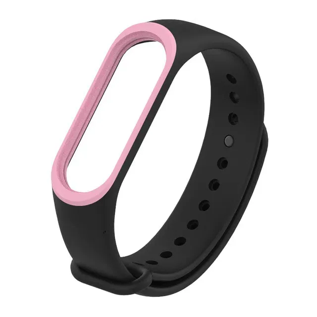 Curelusa p/u Mi Band 3 Negru/Roz