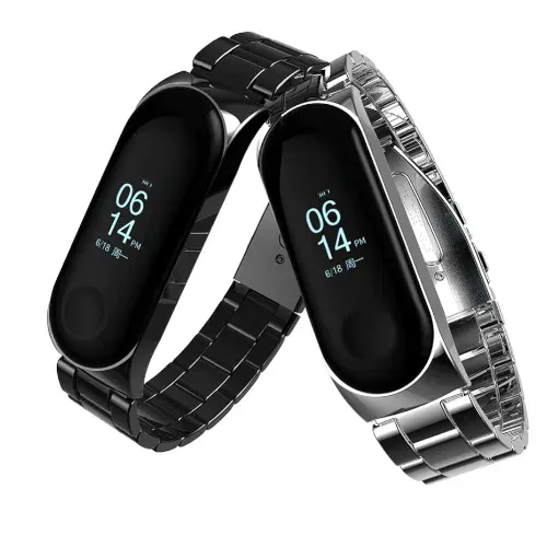 Curelusa din metal pentru Mi Band 3/4 Black
