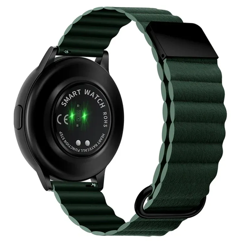 Cureluşă din piele magnetic 22mm Green