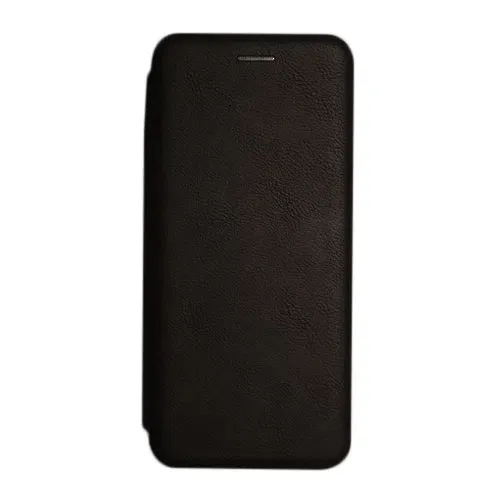 Flip case Smooth/plain leather for Samsung Galaxy A02/A02S/A03/A03S/A12/A22/A32/A52/A72 Black