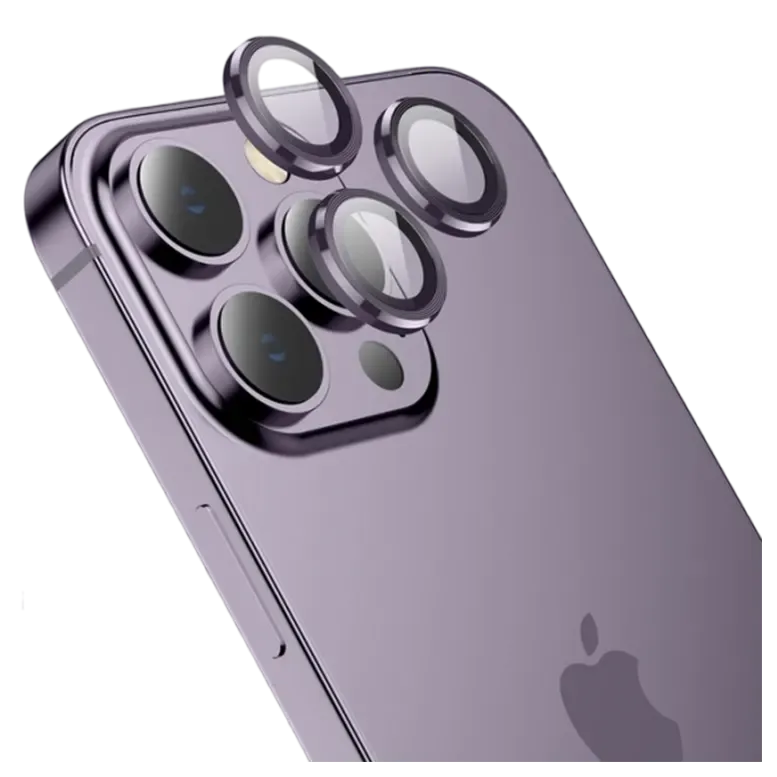 HOCO V12 3D Eagle eye metal lens film Purple for iPhone 14 Series