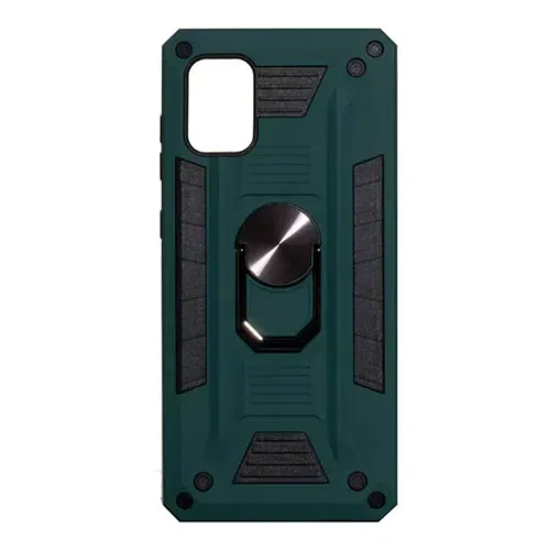 Robot case with ring for Samsung Galaxy A71 Green
