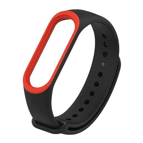 Ремешок для браслета Xiaomi Mi Band 3 Черный/Красный 4