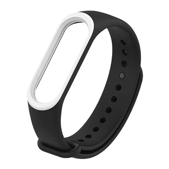 Curelusa p/u Mi Band 3 Negru/Alb