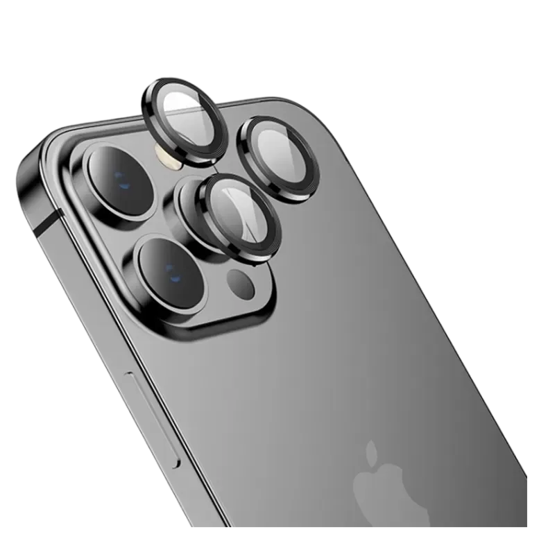 HOCO V12 3D Eagle eye metal lens film Black for iPhone 14 Series