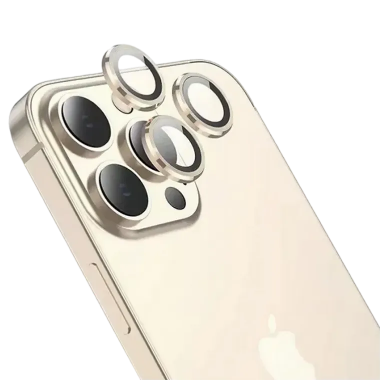HOCO V12 3D Eagle eye metal lens film Gold for iPhone 14 Series