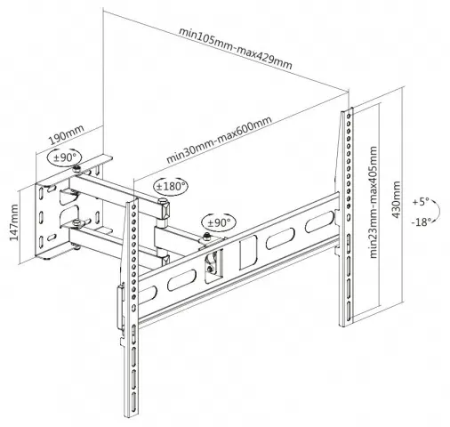 Крепление для LCD, LED, PDP Eurolux PEUA 1946