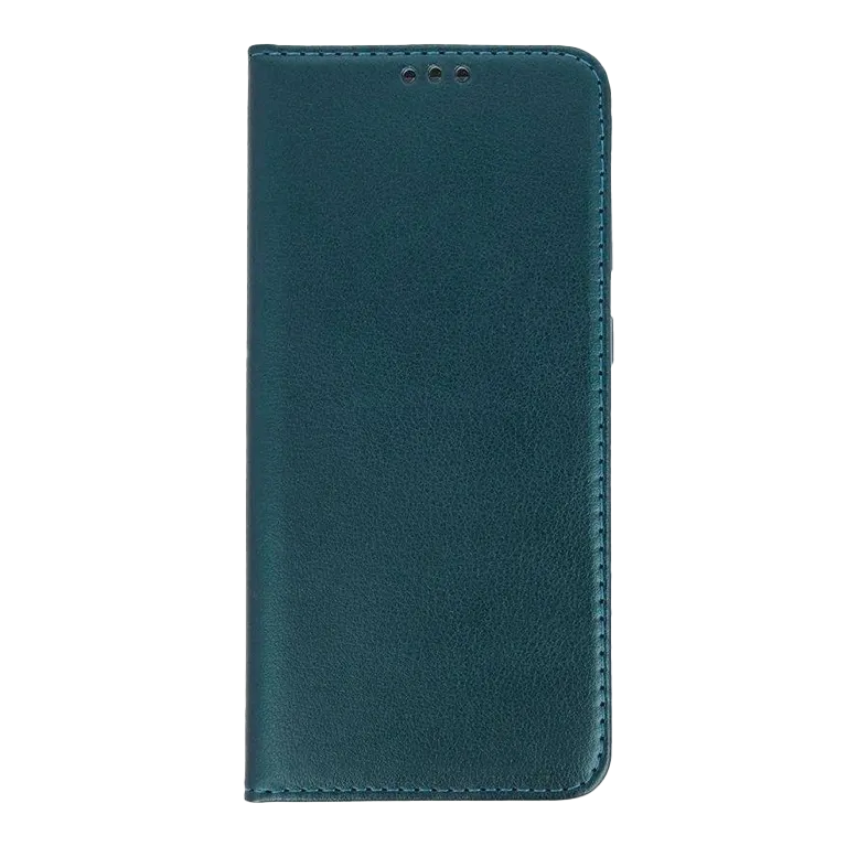 Flip case Smooth/plain leather for Xiaomi Redmi Note Dark Green
