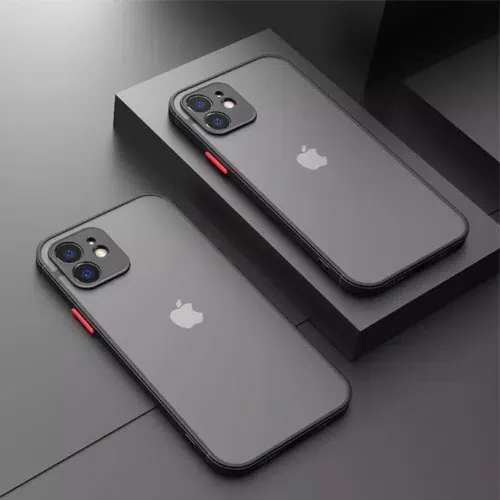 Shockproof armored matte case for iPhone 12 Mini/12/12 Pro/12 Pro Max Black