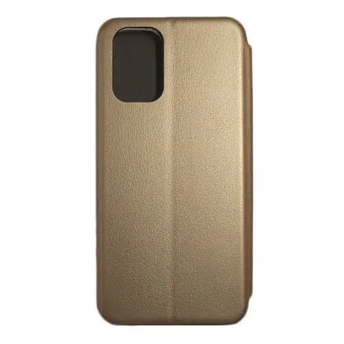 Flip case Smooth/plain leather for Samsung Galaxy A02/A02S/A03S/A12/A22/A32/A52/A72 Gold