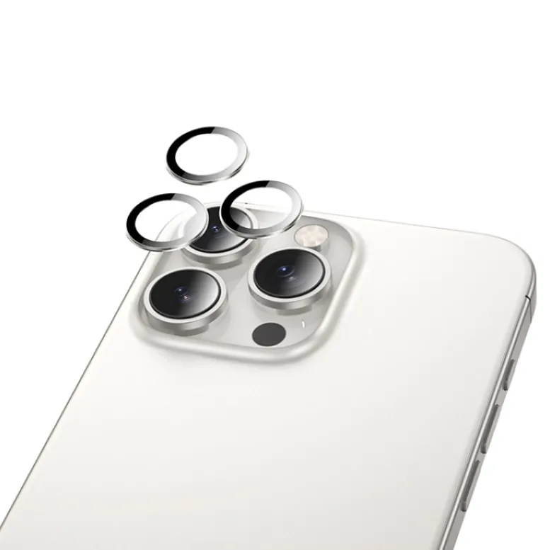 Защитное стекло HOCO Invisible 3D для камеры iPhone 16 Pro/16 Pro Max (V15), Black