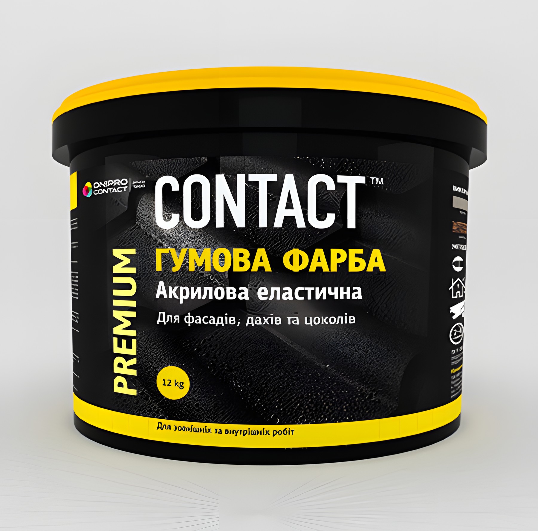 Vopsea cauciucata "CONTACT" alb 6kg RAL-9016