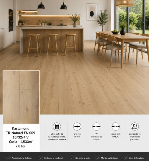 Laminat Kastamonu TR-Naturel FN 009 10/32/4 V Cutia - 1,533m2/ 8 foi