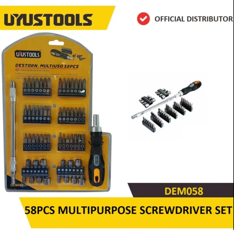 Set surubelnite cu biti si chei tubulare 58 piese DEM058 UYUSTOOLS