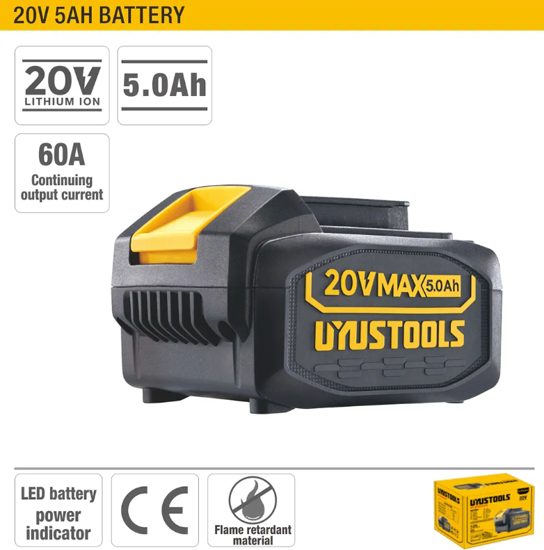 Acumulator litiu-ion 20V 5Ah UY-BTR2051E
